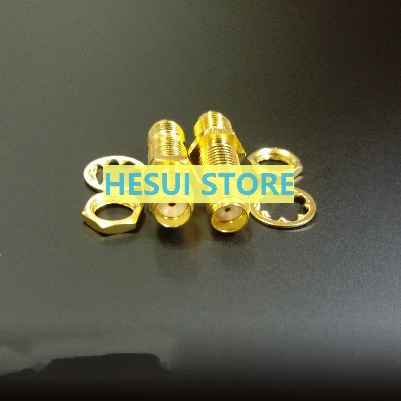1/3/5pcs RF connector SMA-KKY SMA female double-pass lengthened nut gasket two outer screw inner holes