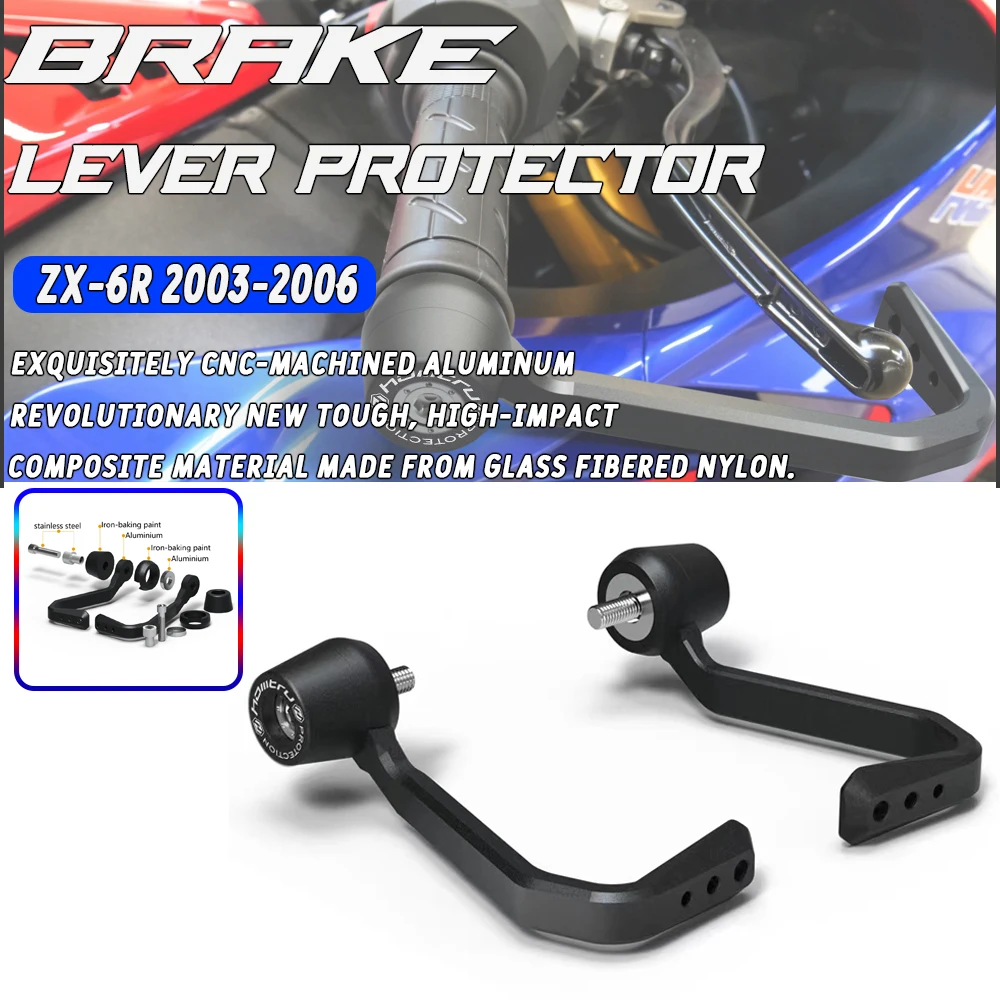 

For Kawasaki ZX-6R 2003-2006 Levers Guard Brake Clutch Handlebar Protector CNC Motorcycle Bow Guard