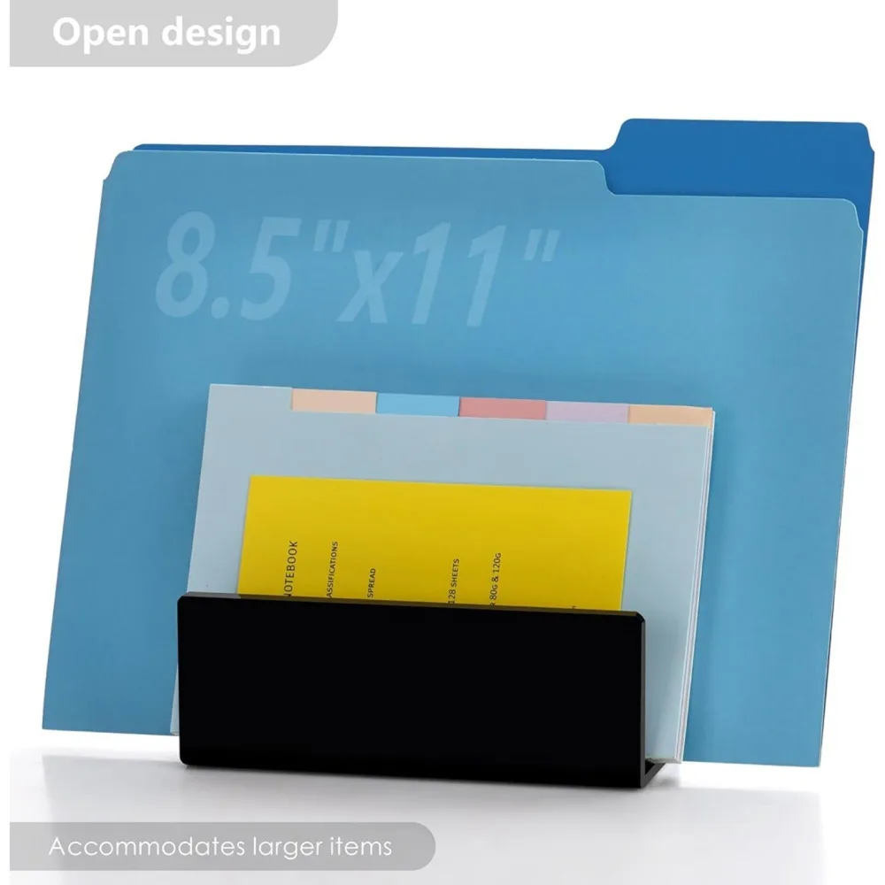 Different Colors Acrylic Mail Holder Acrylic 17.5 X 5.5 X 10cm Envelope Mail Sorter Acrylic File Organizer Desk Organizing