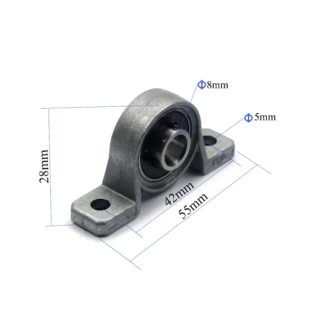 KFL08 Vertical Horizontal Zinc Alloy Mounted Bearing Mount Support Pillow Block Bearing For CNC Printer Parts