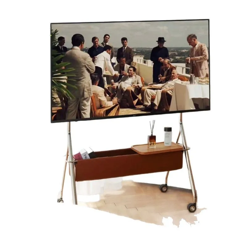 

Ретро-подставка для телевизора из нержавеющей стали, напольная, с колесиками, для телевизоров от 43 до 75 дюймов