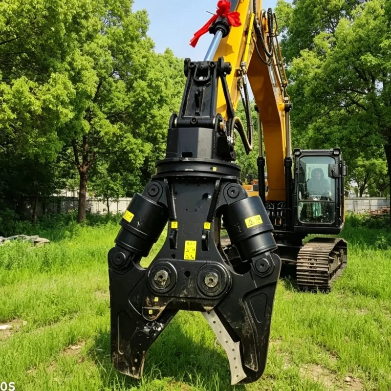 Customized Hydraulic Shear Double CylinderExcavator Rotating Demolition Attachment Scrap Steel Concrete Metal Pulverizer