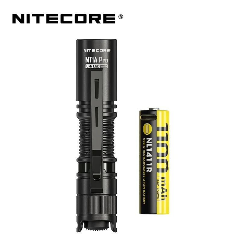 

NITECORE MT1A PRO 800 Lumens High Output Compact AA Flashlight With USB-C Rechargeable 14500 Li-ion Battery