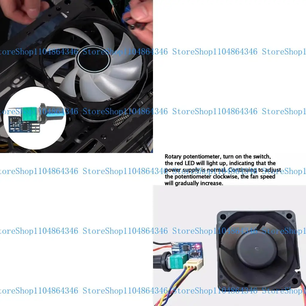 

5ASD Точный 4 -контактный регулятор скорости вентилятора ПК, управление охлаждением 12 В для компьютерного корпуса