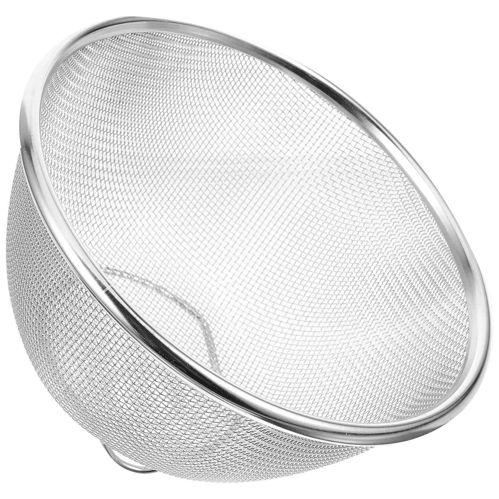 Stainless Steel Mesh Colander Strainer Basket Drainer Fine Mesh Strainer Rice Washing Bowl