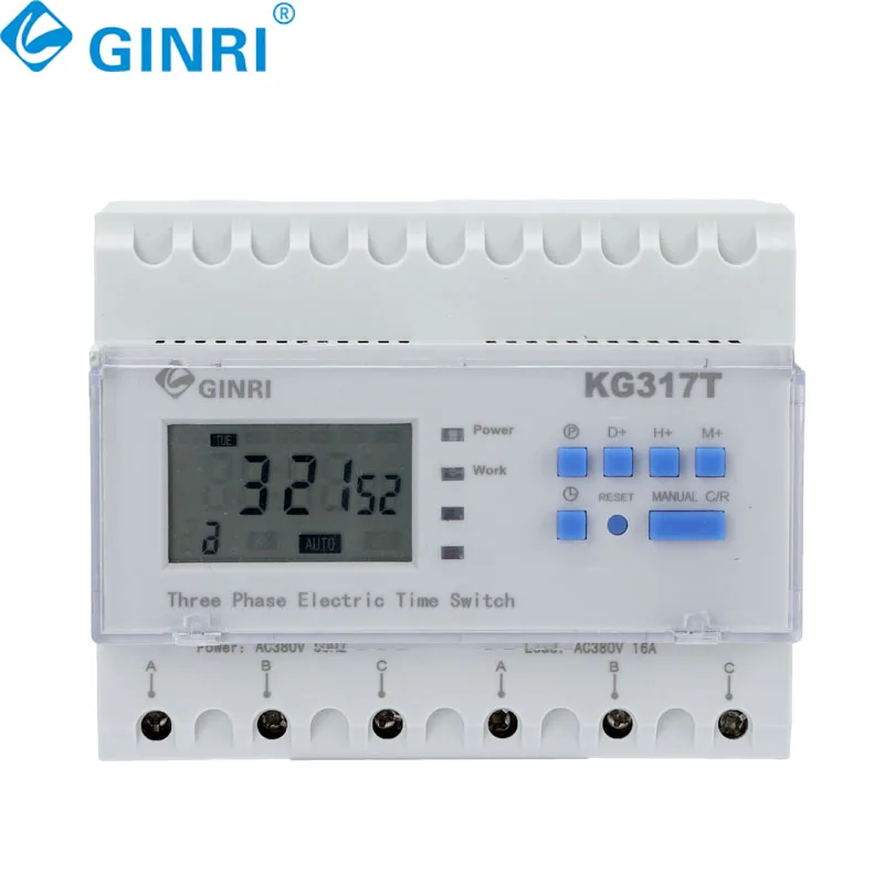 KG317T 3 Phase Time Control Switch Automatic Microcomputer Timer 380V Control Water Pump Aerator Controller