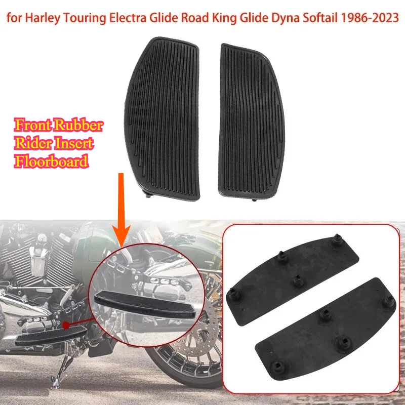 

Motorcycle Front Rubber Rider Insert Floorboard Kit Fits for Harley Touring Electra Glide Road King Glide Dyna Softail 1986-2023