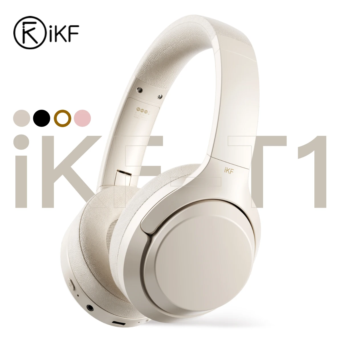 

iKF T1 Wireless Bluetooth Headphones Call Noise Cancelling Wired Headset HiFi Sound with Game Mode 50 Hours Using Time