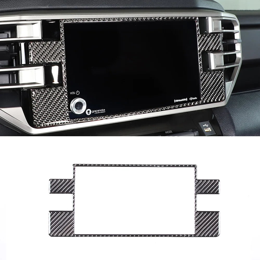 

central control navigation screen frame For 22-23 Toyota Tundra real carbon fiber soft car supplies