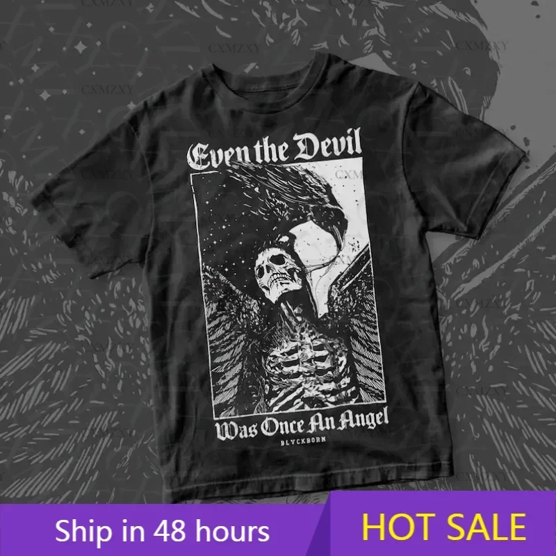 

Even The Devil cotton shirtmen women enthusiast summer casual cotton unisex T-shirt