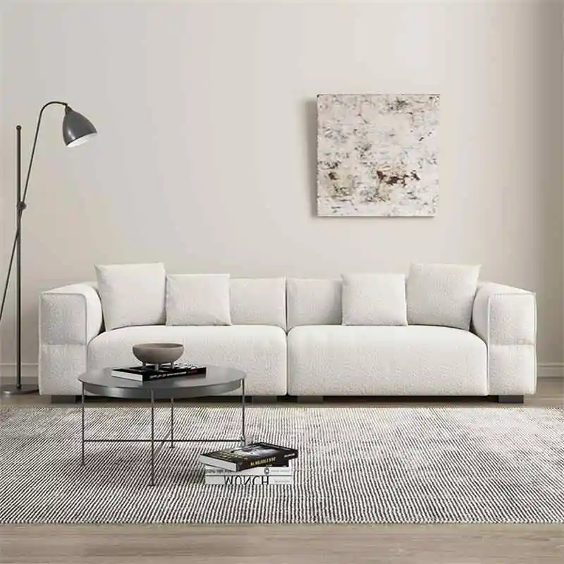 

*Customized Modern Compress Three-Seat Sectional Sofa Wood Panel Glass for Living Room Home Furniture Set Sponge for Apartments