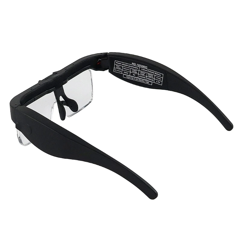 M17D Headband Glass with Interchangeable Lenses 3 LED Handsfree Head Mount Magnifier for Close Work Sewing Crafts