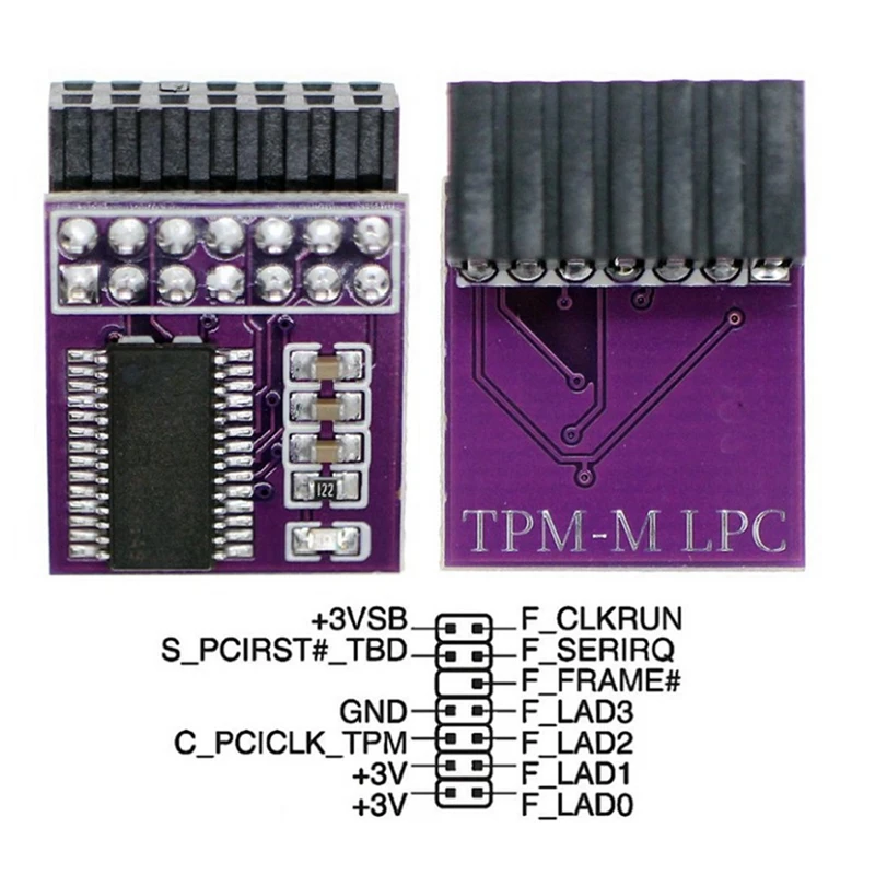 TPM 2.0 وحدة أمان التشفير بطاقة عن بعد TPM 14PIN وحدة ل ASUS 14 Pin LPC TPM2.0 LPC 14 Pin وحدة الأمان