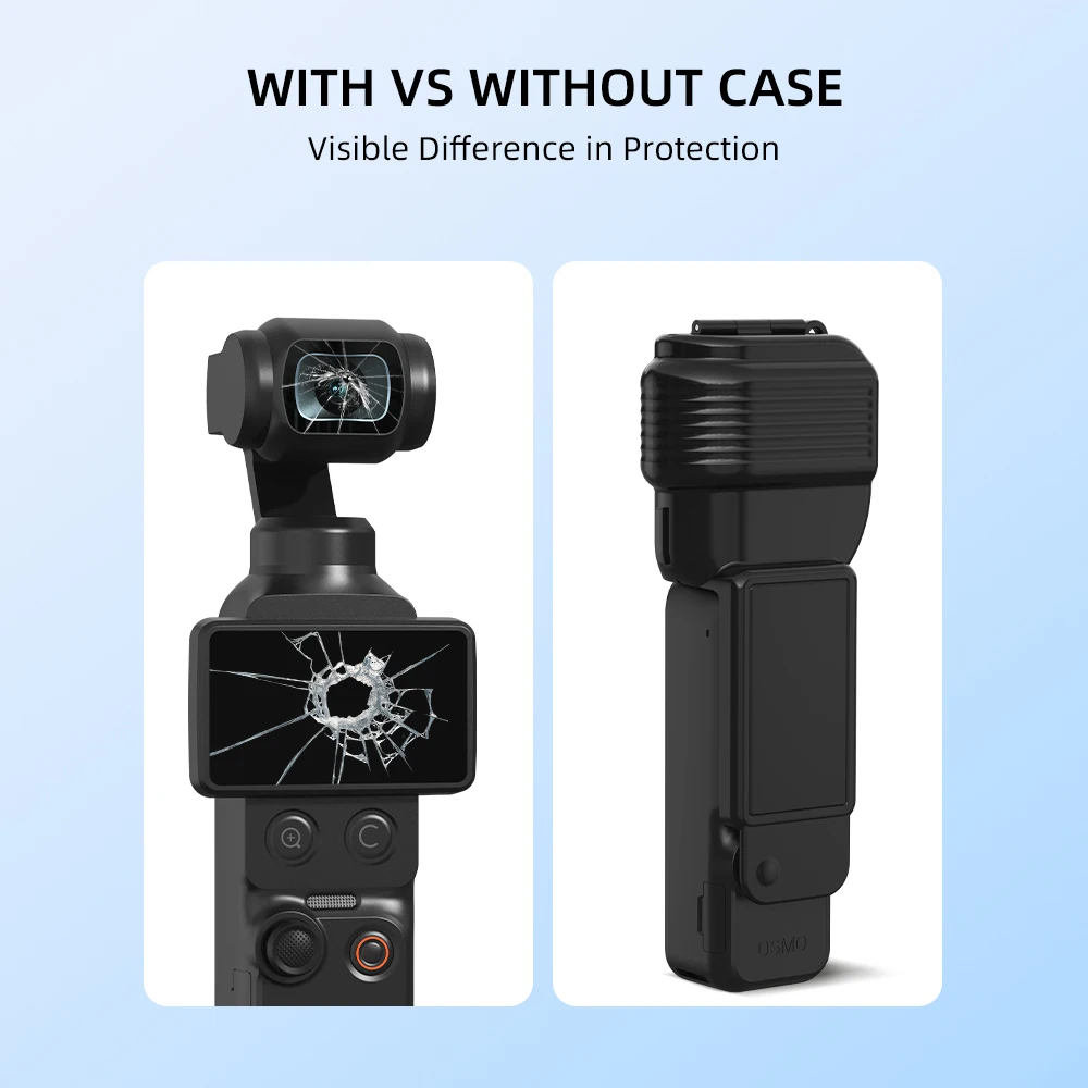 BRDRC Pocket 4 Lens Screen Protective Case Hard Case for DJI Osmo Pocket 4 Accessories Portable Scratch-resistant Flip Cover