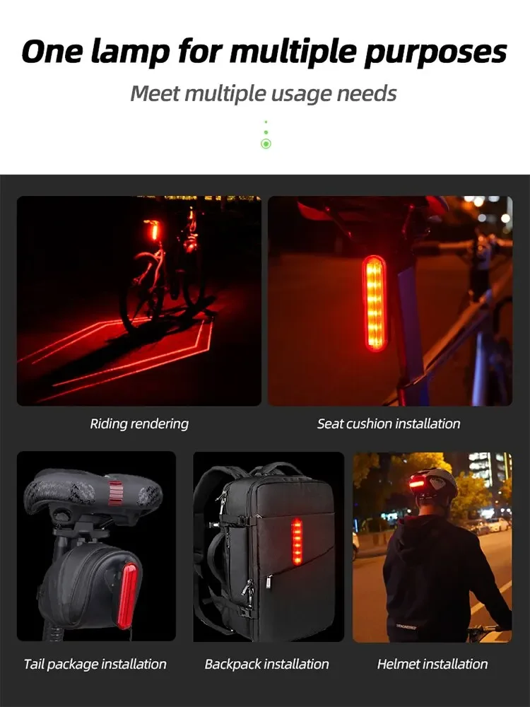 AliExpress X-TIGER X-Tiger Bicycle Smart Tail Light Rechargeable LED Laser Line Cycling Taillight With Brake Sensor Cycling Accessories