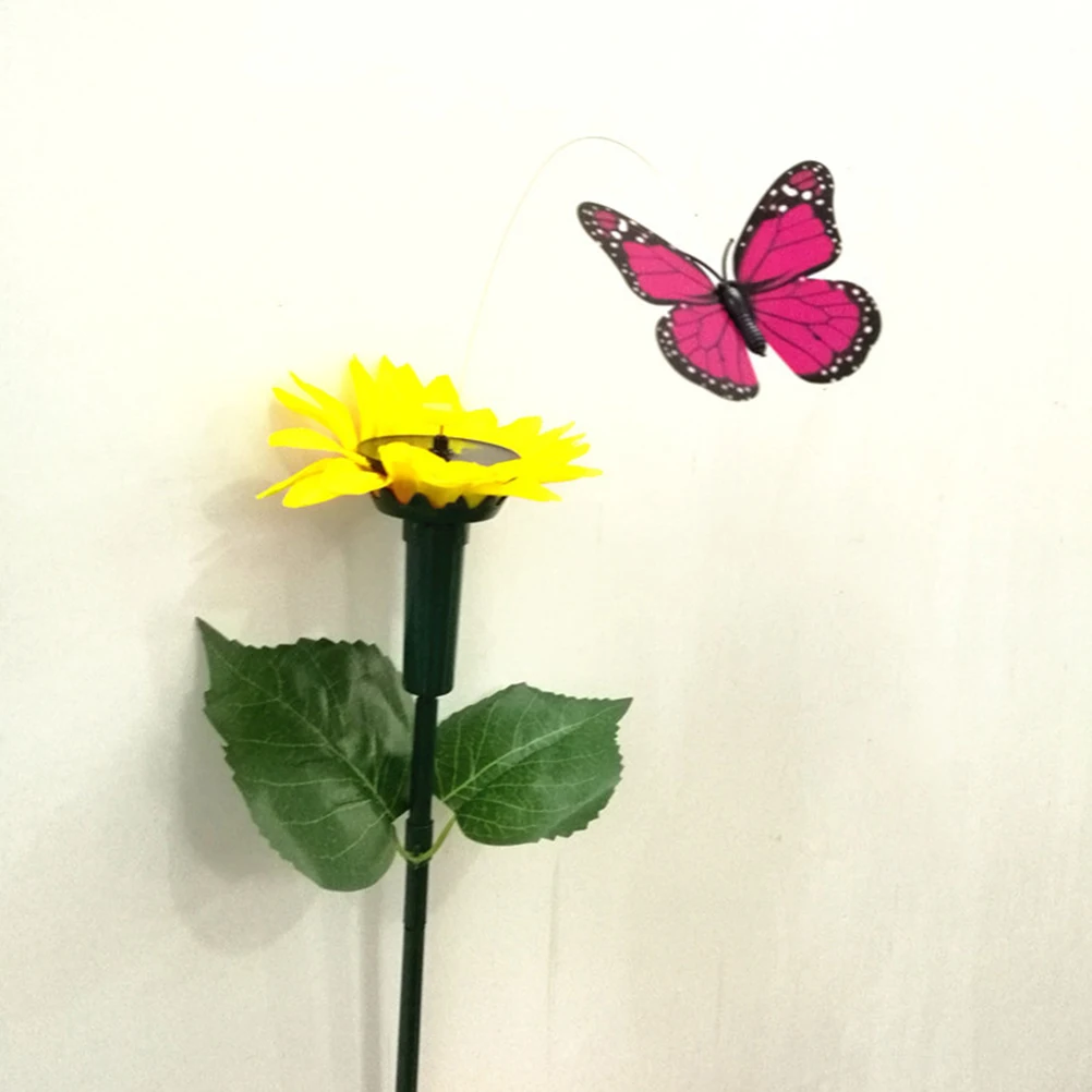Artificial Butterfly Solar LED Sunflower Light Flowers Lights Landscape Lighting