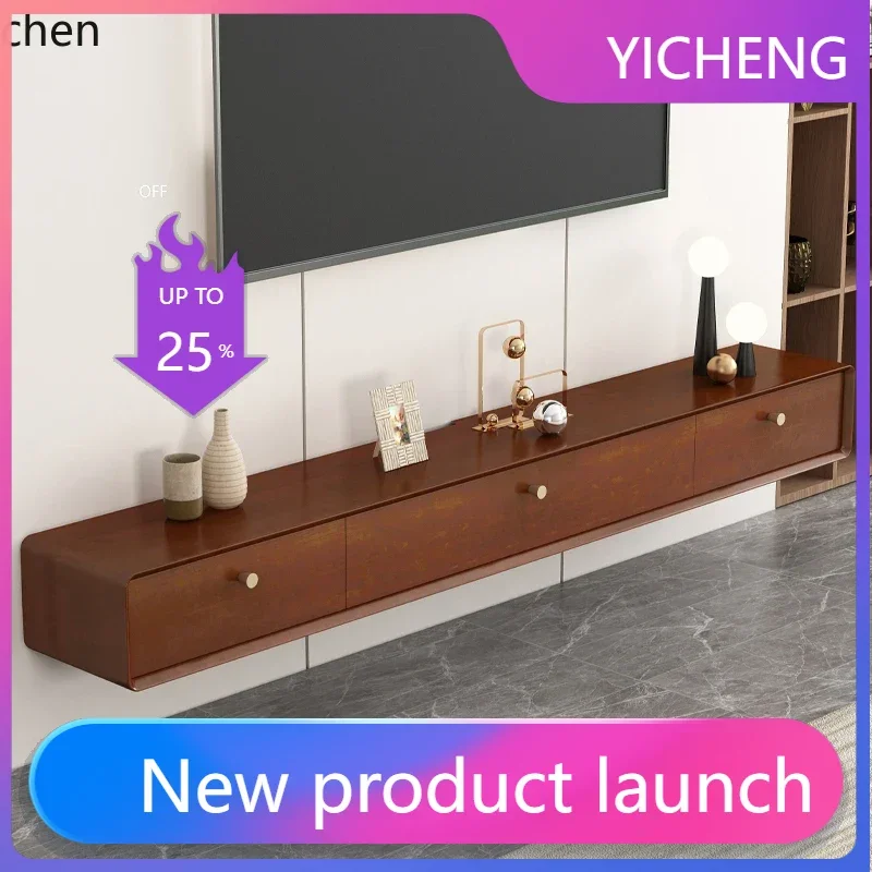 

LYY solid wood TV cabinet coffee table combination simple modern living room household small apartment floor TV cabinet bedroom