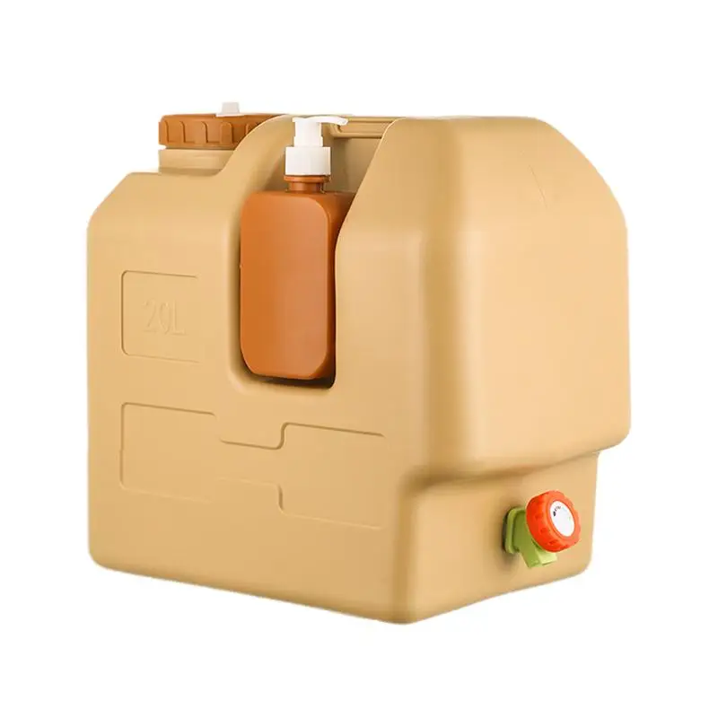 

Water Container With Spigot Camping Water Tank With Spout And Lotion Dispenser No Leakage Portable 5 Gallon Water Carrier