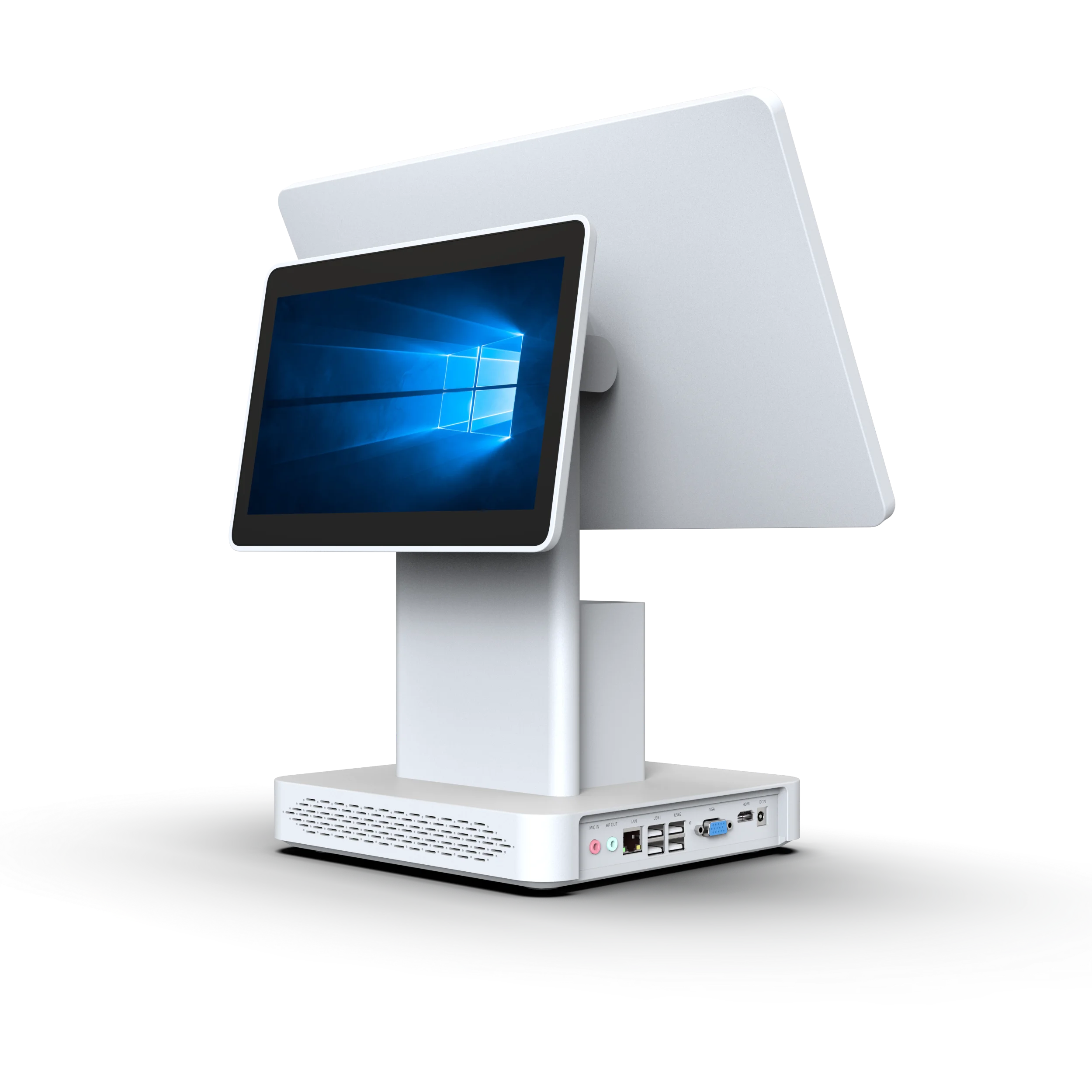 Dual-Screen Windows POS System with Thermal Receipt Printer | High-Speed Payment Processing