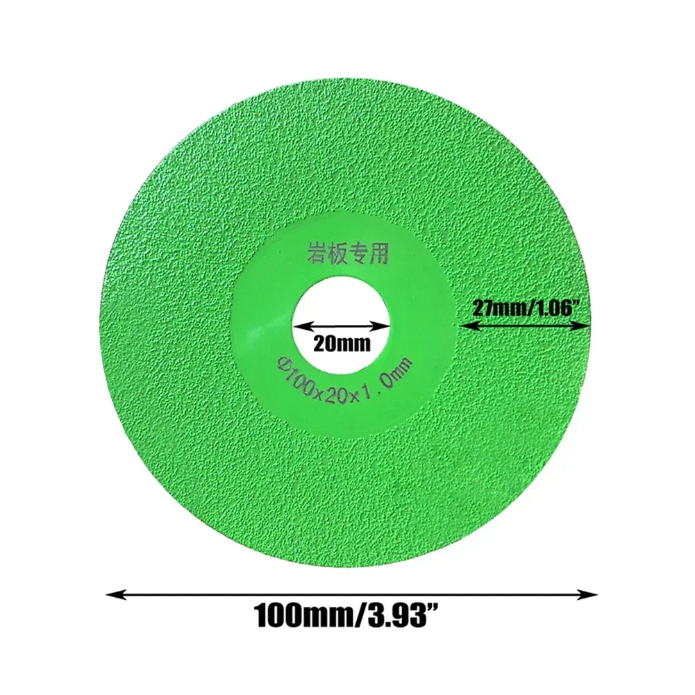 Disco da taglio per vetro per piastrelle da 100mm lama per sega da taglio per marmo diamantato mola per giada in ceramica smusso lama da taglio per lucidatura