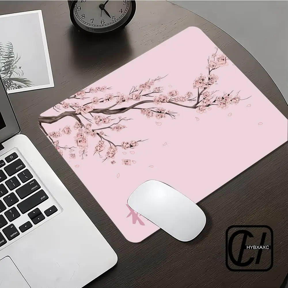 

Japan Cherry Blossom Game Small Mousepad Computer Sakura Desk Mat Table Keyboard Pad Laptop Cushion Non-slip Deskpad XAXC