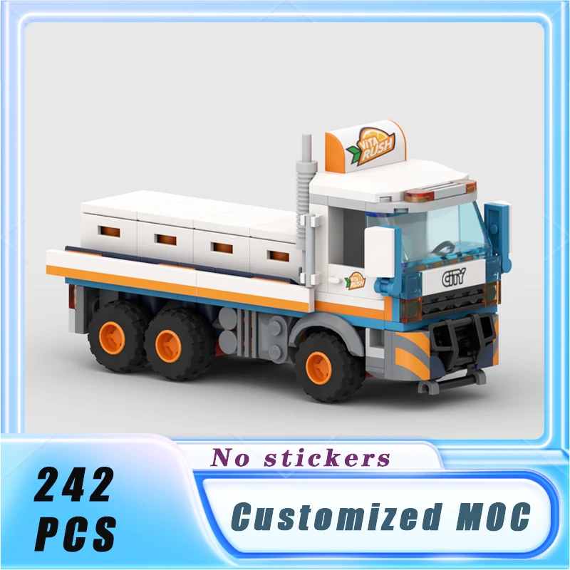 

City Classical Vehicle Flat Truck Originality Building Blocks Model Bricks Display Collection Children's Toys Gifts