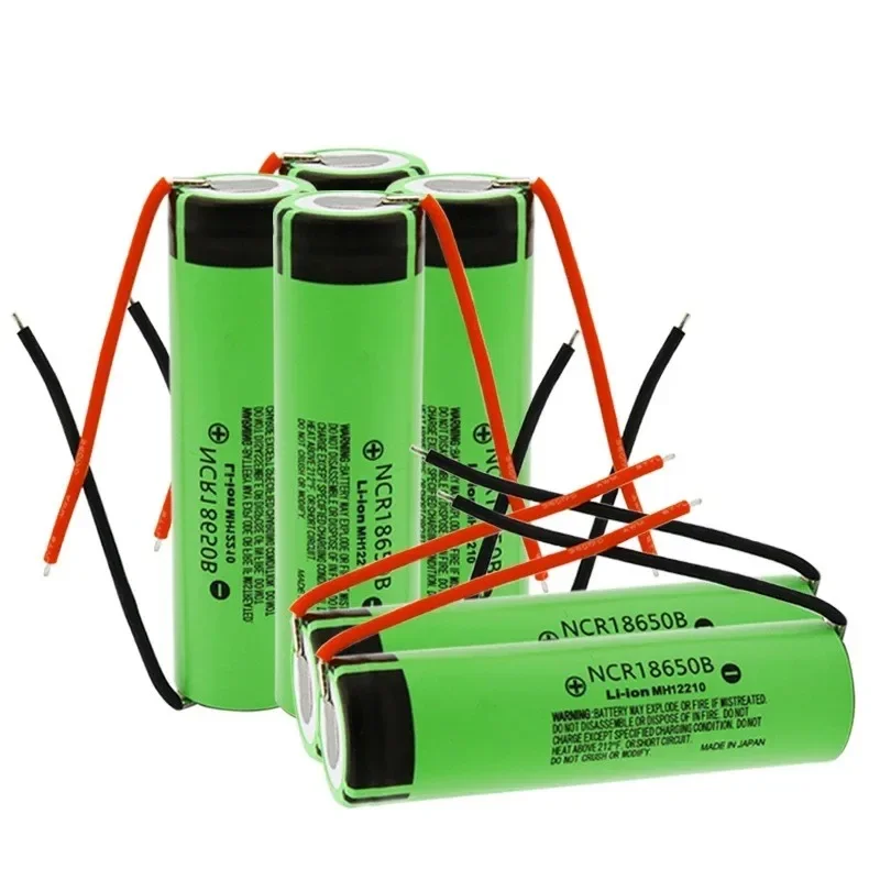 1-20pcs 100% Original 18650 battery 3400mah 3.7v lithium battery NCR18650B Suitable for flashlight battery +DIY wire