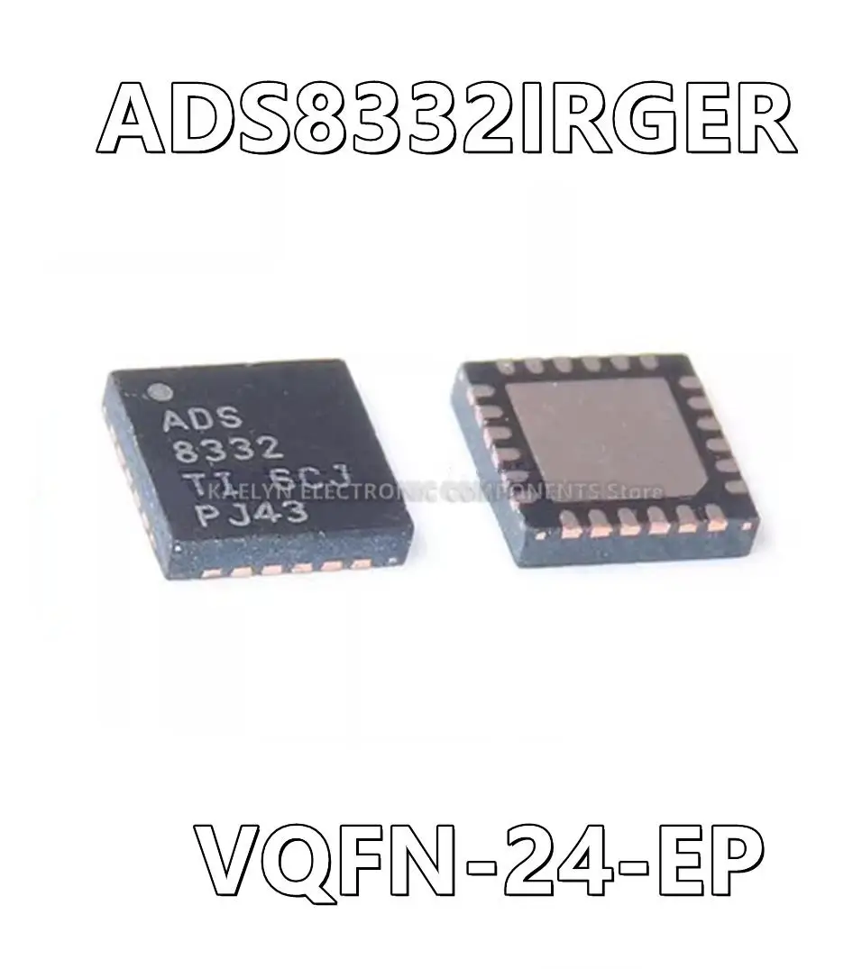 

10Pcs/lot ADS8332IRGER ADS8332 16 Bit Analog to Digital Converter 8 Input 1 SAR 24-VQFN