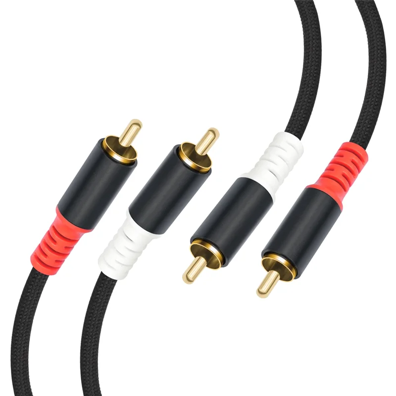 

【Buy It-Now!】RCA To RCA Audio Cable With Gold-Plated Connectors, For Home Theater, Stereo Systems, Tvs, Musical Instruments