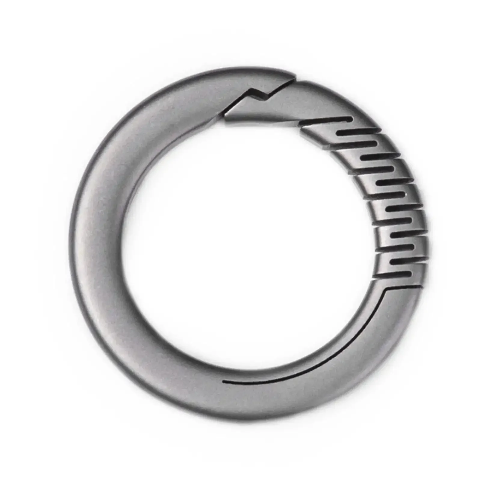 FEGVE Titanium Alloy Keychain Rings Car Key Rings Spring Snap Simple Release Carabiner Clip Easy Open Car Keyring for Handbag