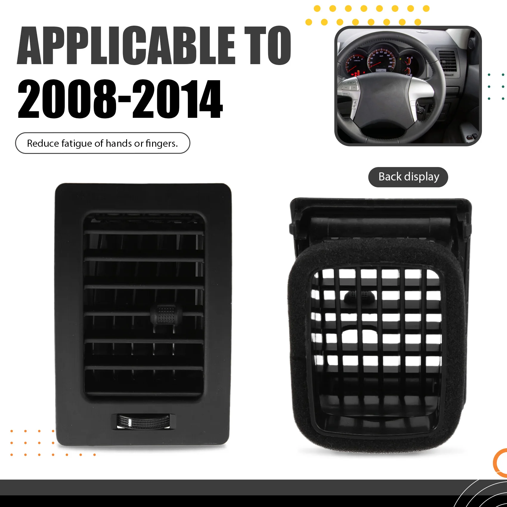 Left Right Air Vent Outlet Assembly For Toyota Hilux 2008-2014 Car Front Central Dashboard Panel A/C Ventilation Unit