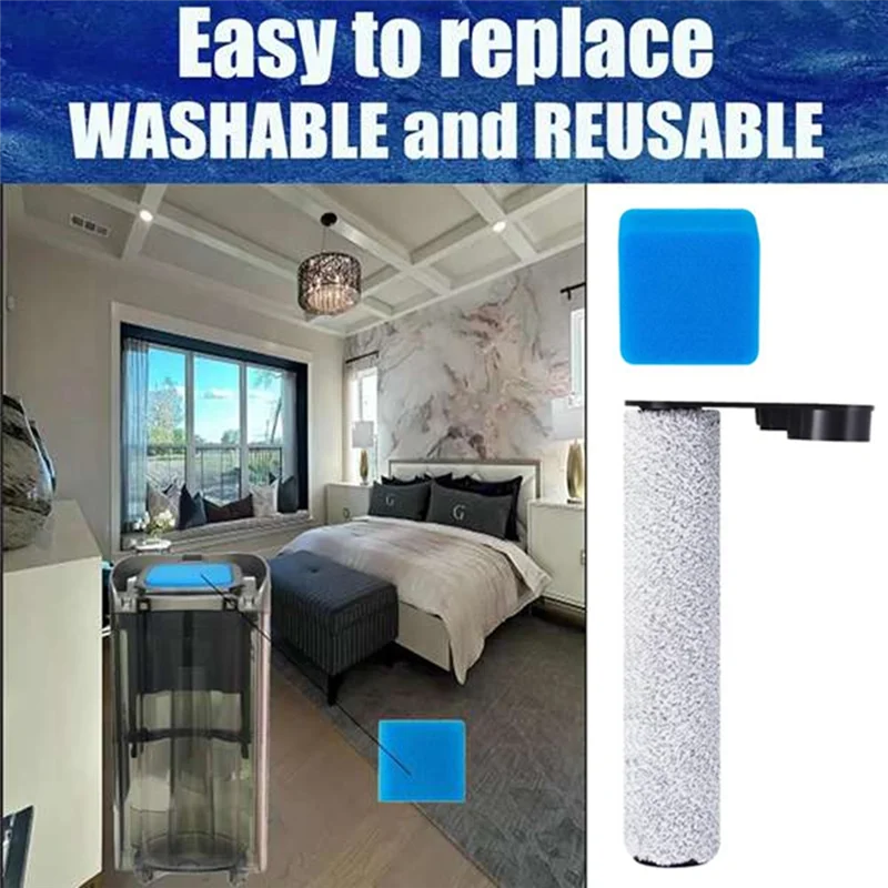 Promotion!8PCS Main Brush And Sponge Set Replace For Eureka NEW430/JONR ED12 Floor Scrubber Replacement Parts Main Brush Sponge