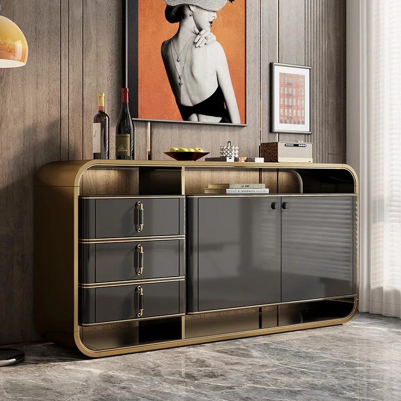 *Showcase Cabinets Home Komoda Cajonera Living Room Furniture Black Luxury Morden Cabinets Organizer Display Storage Corner