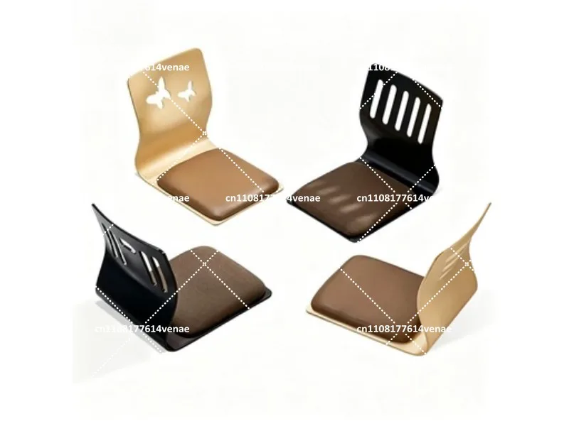 Home Living Room Kotatsu Table Tatami Zaisu Floor Chair Black Finish Ergonomic chair