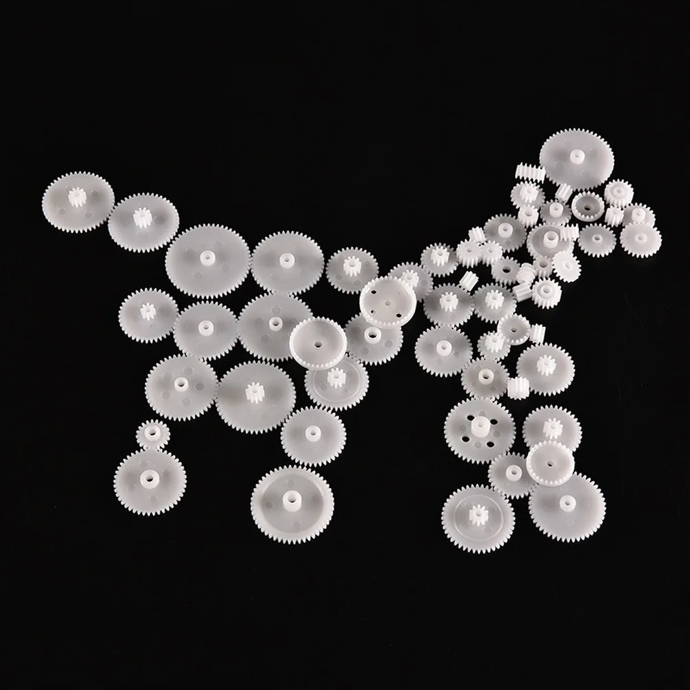 

58PCS Mixed Plastic Gear Bag Motor Motor Transmission Gear DIY Handmade Toy Replacement Accessories Motor ﻿