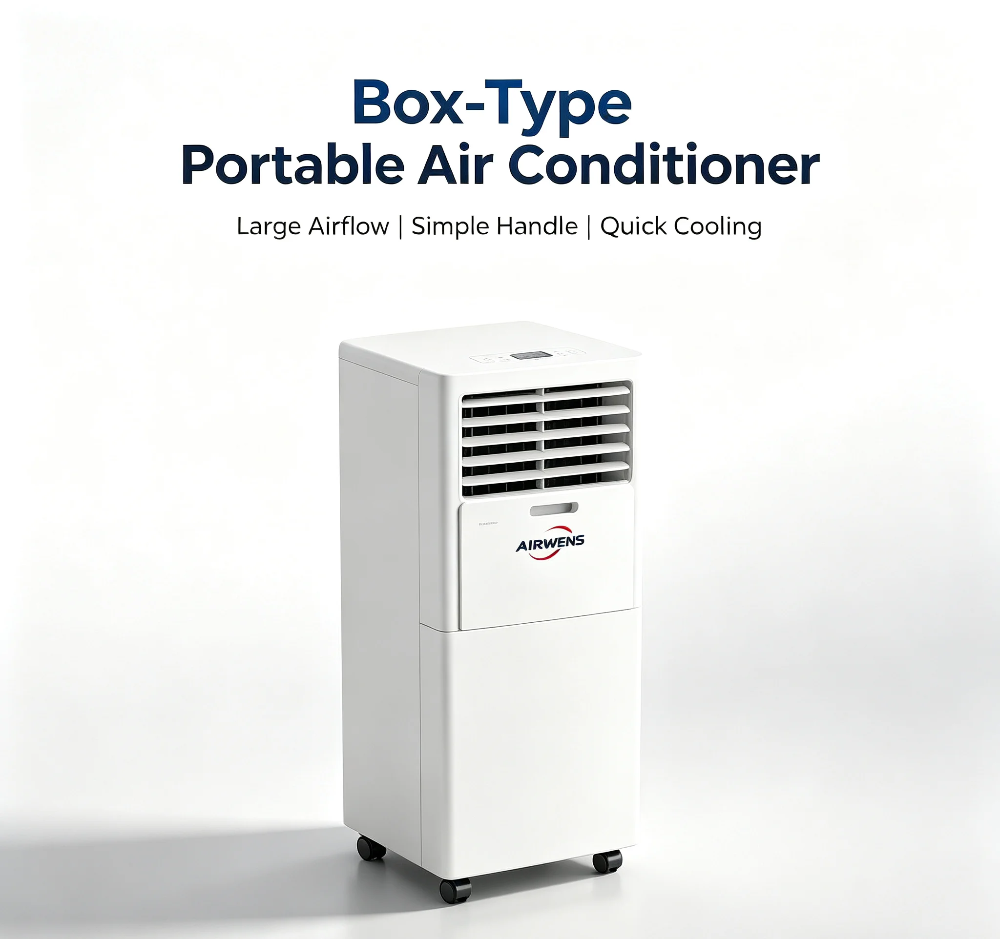12000 BTU Low Noise Portable Air Conditioner Cooling Heating Energy Saving Remote Control Wheels Class Energy Efficiency