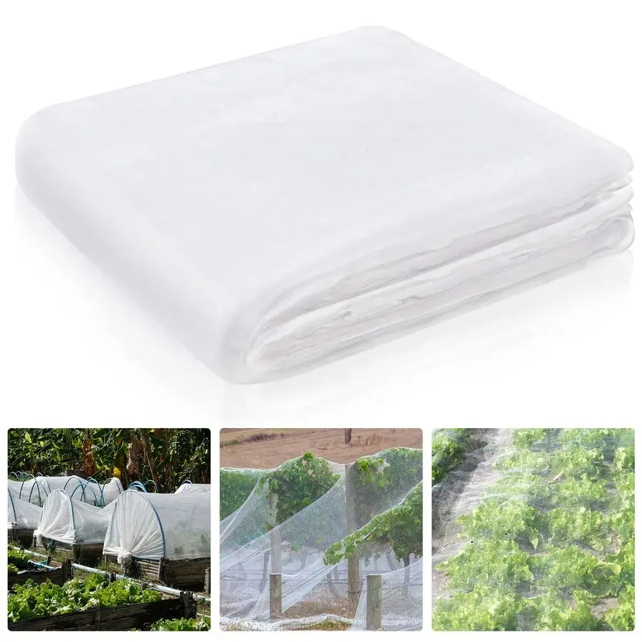 

Mosquito Netting Ultra Fine Garden Netting Large Plant Covers Bird White Bug PE Mesh for Protecting Vegetable Fruits Flowers Tre