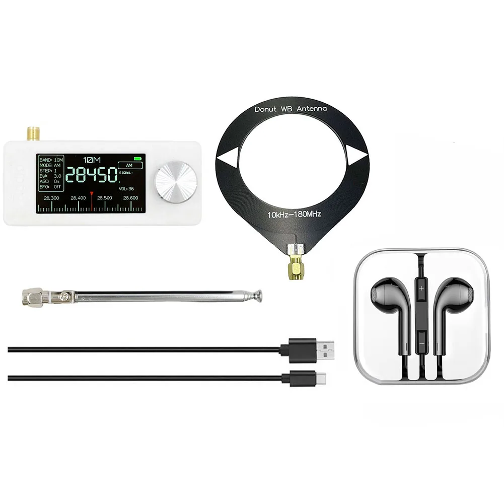 Camping Traveling 7.3*3.2*1.2cm Mini for Radio Portable for Radio With Earphone Color Screen Radio 1.9-inch IPS Display