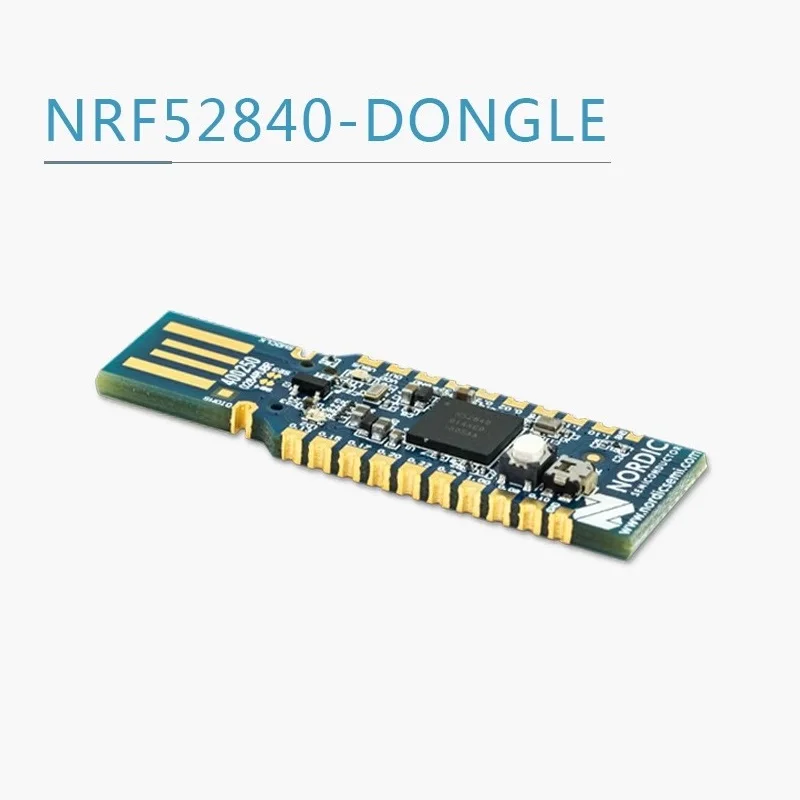 nRF52840 USB Dongle، متوافق مع توصيل nRF لسطح المكتب، بلوتوث 5.4/شبكة/خيط/زيجبي، لوحة تطوير nRF52840