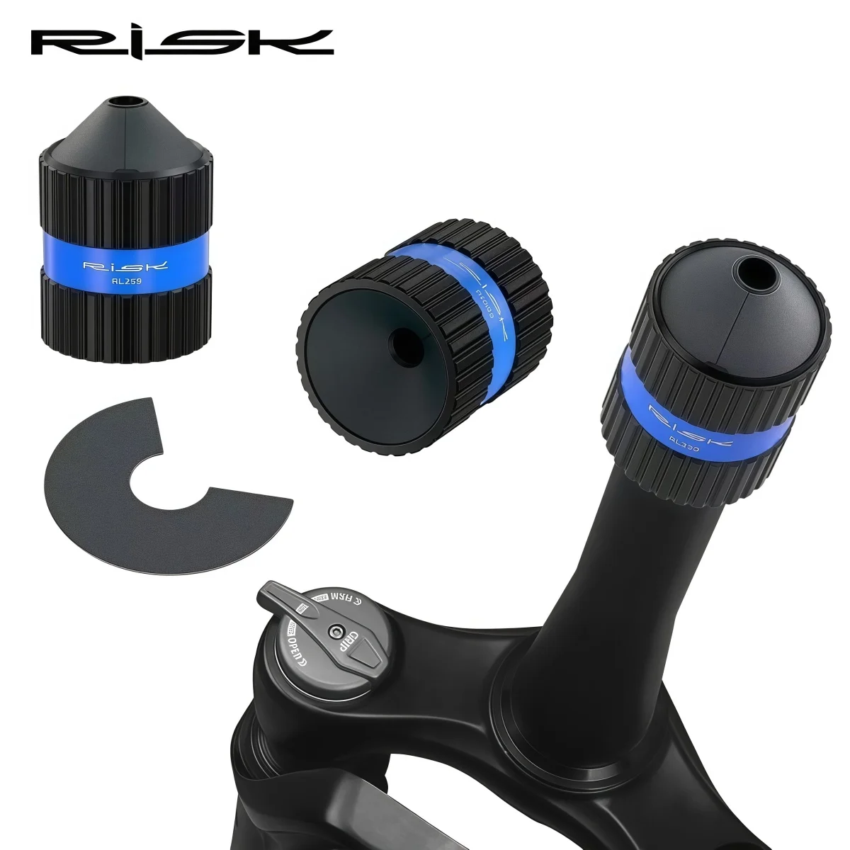 RISK RL259 Round Tube Sanding & Deburring Kit– For Carbon/Metal Fork Steerer & Handlebar 16-36mm
