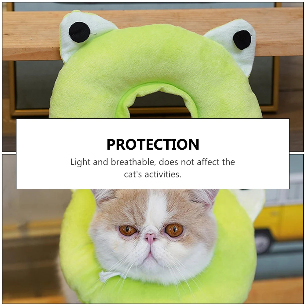 

High Quality Cat Recovery Collar Adjustable Elizabethan Circle Dog Cat Supplies Breathable Polyester Pet Accessories