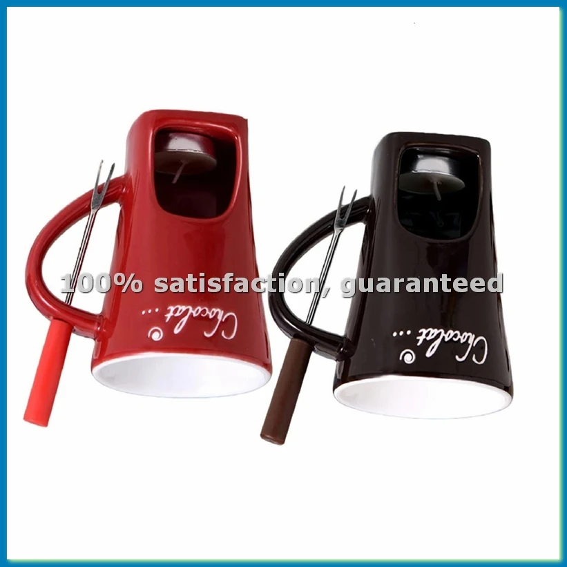 

Керамическая чашка для фондю и шоколада, подогреватель для шоколада с подсветкой-подставкой ABYS