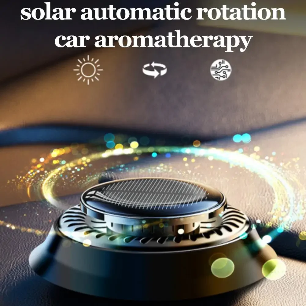 Solar Powered Car Aromatherapy Solar Automatic Rotation Car Air Freshener Fragrance Car Ornaments Car Diffuser accessories