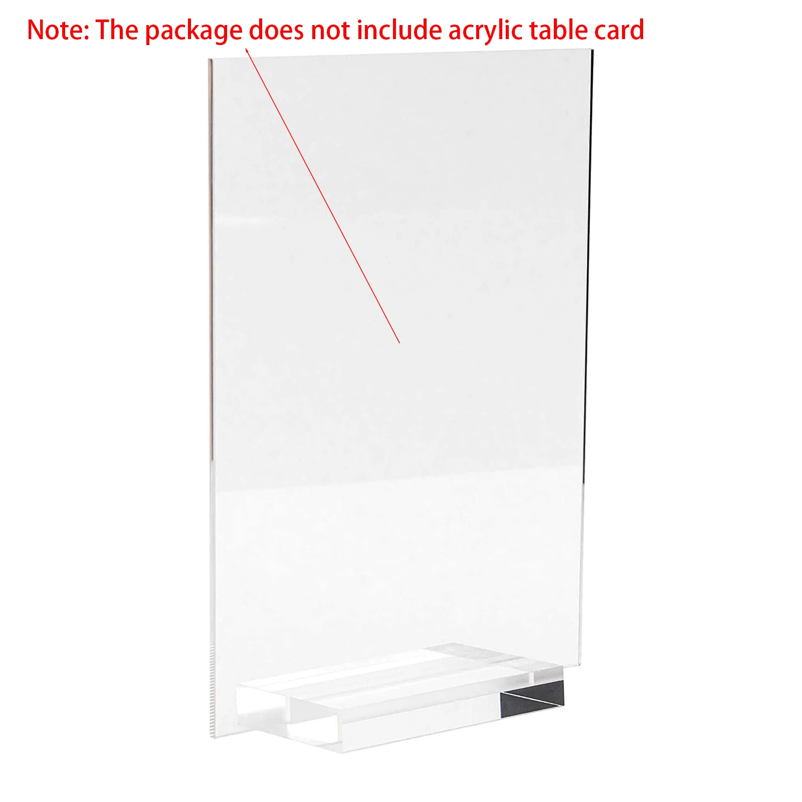 5/10/20/30PCS Clear Acrylic Sign Holders 2/3mm Acrylic Place Card Slot Stand Wedding Sign Holders |Table Numbers Display Stands