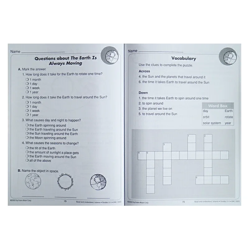Evan-Moor Read and Understand Science, Grades 2-3 Workbook,aged 6 7 8 9, English book 9781557998552