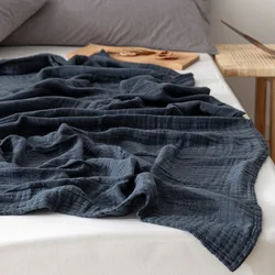 Japanese Blanket Summer Washed Cotton Gauze Throw Blanket Double Bed Coverlet Towelling Thin Cool Quilt Air Conditioning Blanket