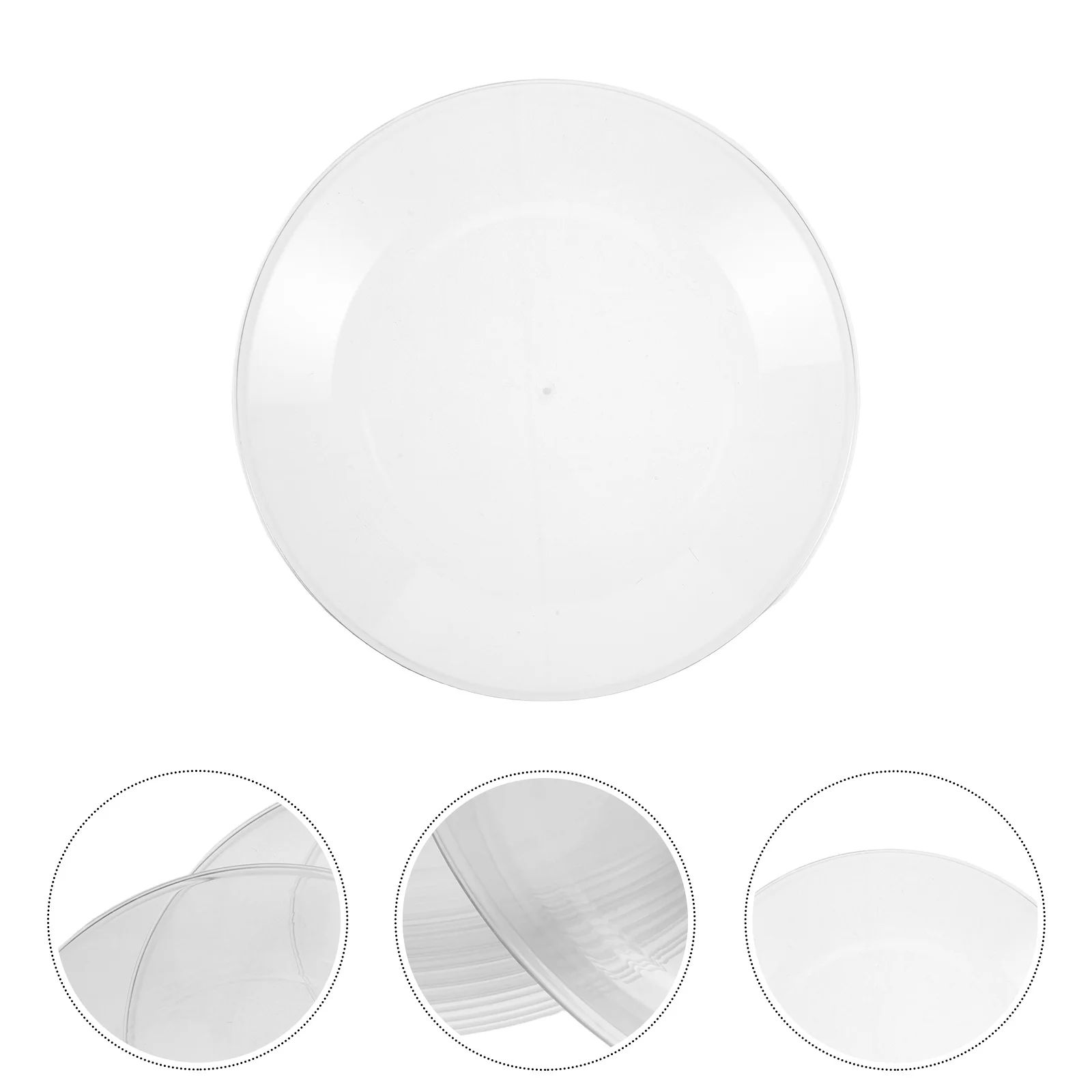 

20pcs Disposable Plastic Plates Clear Hard Dinner Plates For Weddings Birthdays Parties Serving Platters For Cake