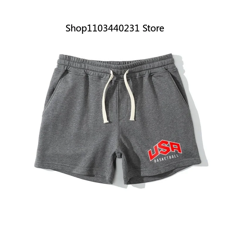 Summer Men Casual American Shorts Running Side Pockets Outdoor Fashion Fitness Jogging Beach Leisure Shorts 3 Points Pants M-3XL