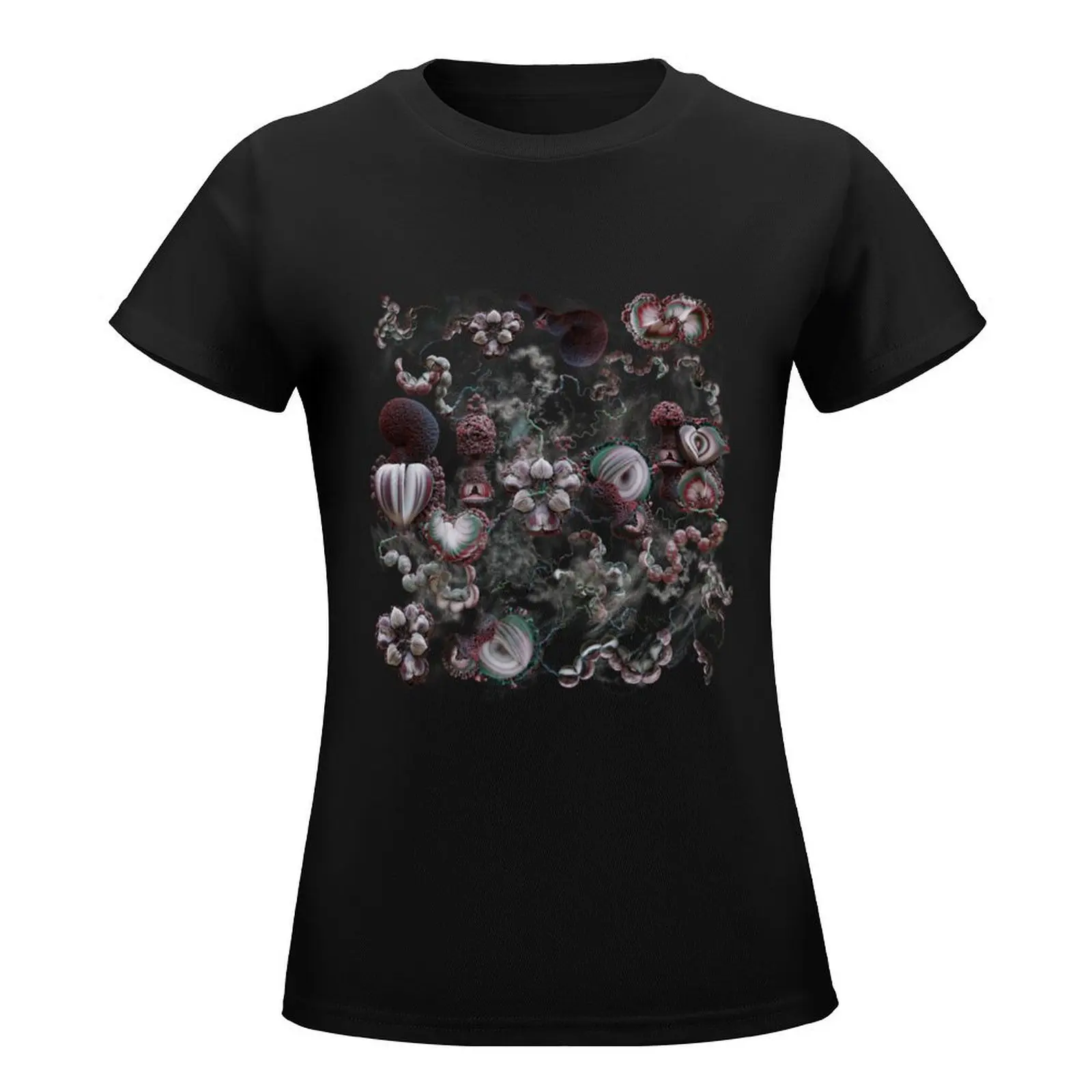 Camiseta gráfica Bjørk Fossora Fungi para mulheres, tops de verão, roupas estéticas, secagem rápida