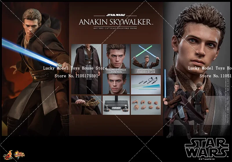 HOTTOYS HT 1/6 MMS677 Anakin Skywalker Action Figure Collect Star War Attack of the Clones Simulation 12inch Full Set Soldier